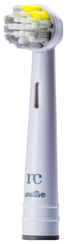 Novacare Universal-Aufsteckbürste mit Silberborsten sensitive Gelb