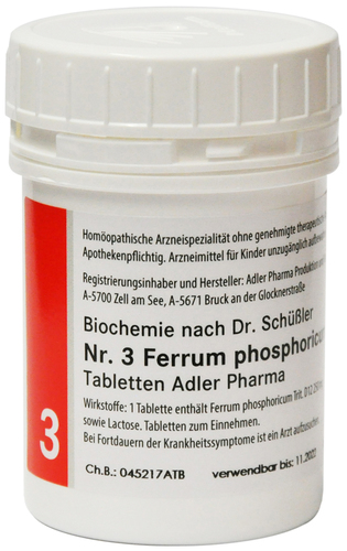 Adler Schüßler Salz Nr. 3 | Ferrum phosphoricum D12