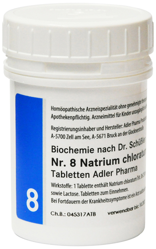 Adler Schüßler Salz Nr. 8 | Natrium chloratum D6