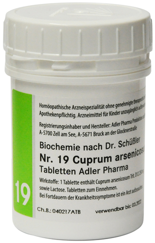 Adler Schüßler Salz Nr. 19 | Cuprum arsenicosum D12