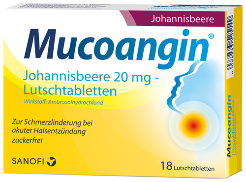 Mucoangin Lutschtabletten gegen Halsschmerzen Johannisbeere