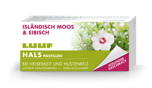 Luuf Halspastillen Isländisch Moos und Eibisch – Holunder