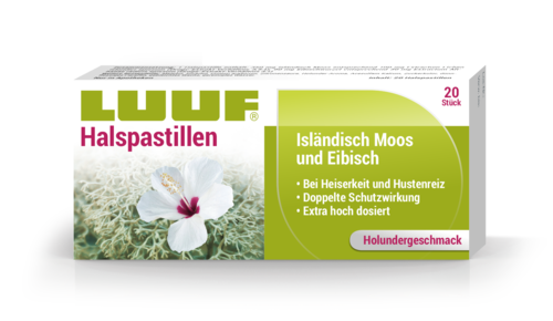 Luuf Halspastillen Isländisch Moos und Eibisch – Holunder