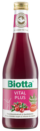 Biotta Vital Plus Preiselbeere & Hanf Saft