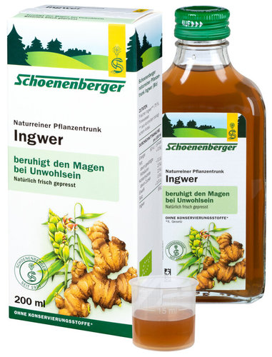 Schoenenberger Ingwer Naturreiner Pflanzentrunk