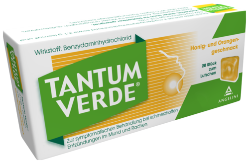 Tantum Verde Pastillen mit Honig- und Orangengeschmack