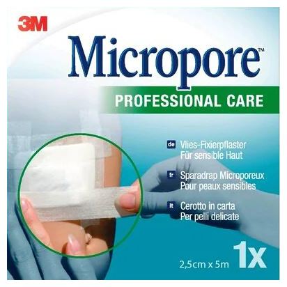 Micropore Rollenpflaster, weiß, 2,5 cm x 5 m