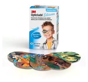 Opticlude Silicone Augenpflaster Maxi Jungen