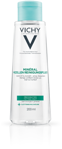 Vichy Pureté Thermale Minéral Mizellen Reinigungsfluid für Mischhaut bis fettige Haut