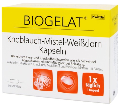 Biogelat Knoblauch-Mistel-Weißdorn Kapseln