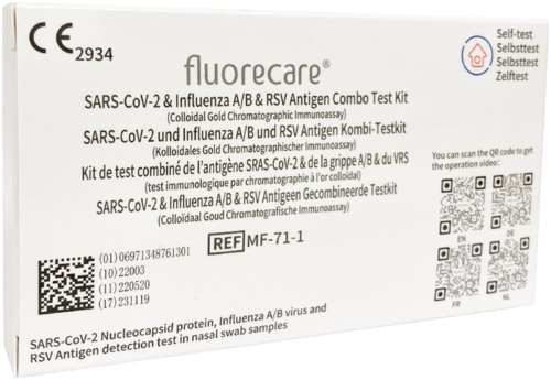 Fluorecare RSV, Influenza (A+B) & SARS-CoV-2 Kombitest