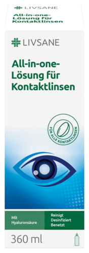 Livsane All-in-one-Lösung für Kontaktlinsen