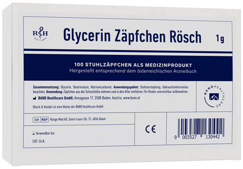 Glycerin Zäpfchen Rösch 1g