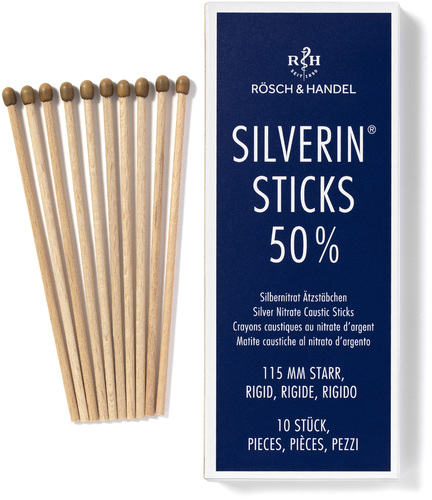 Silverin Sticks 50% mit Silbernitrat 115mm starr