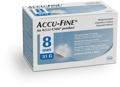 Accu-Fine Insulinpen Nadeln 0,25/8 mm