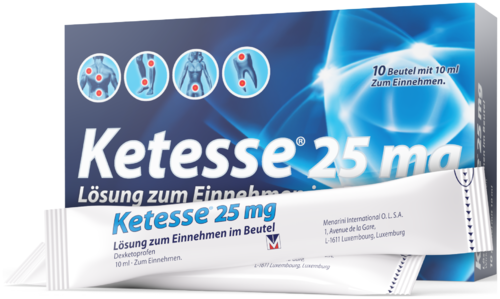 Ketesse 25 mg Lösung zum Einnehmen im Beutel