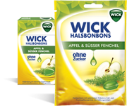 Wick Apfel & Süsser Fenchel Hustenbonbons