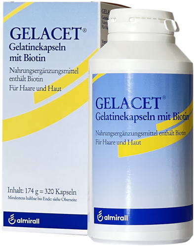 Gelacet Gelatinekapseln mit Biotin