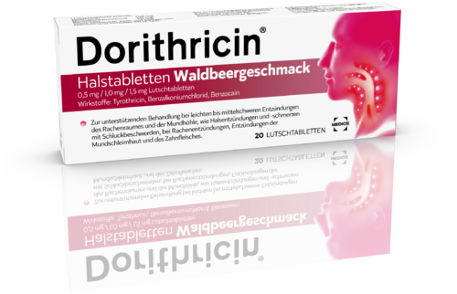 Dorithricin Halstabletten Waldbeergeschmack 0,5 mg / 1,0 mg / 1,5 mg Lutschtabletten