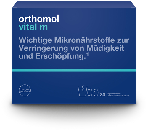 Orthomol Vital m Granulat + Tablette + Kapseln Orange