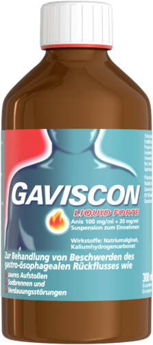 Gaviscon Liquid forte Anis 100 mg/ml + 20 mg/ml Suspension zum Einnehmen