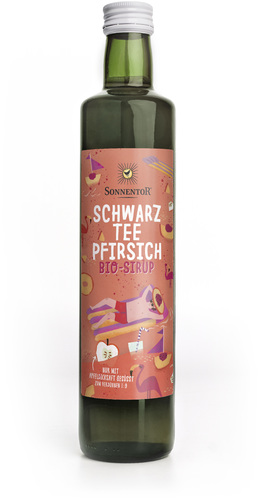 Sonnentor Schwarztee-Pfirsich Eistee Sirup
