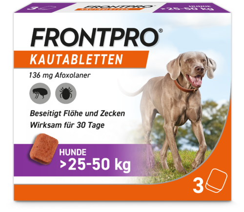 Frontpro 136 mg Kautabletten für Hunde >25-50 kg