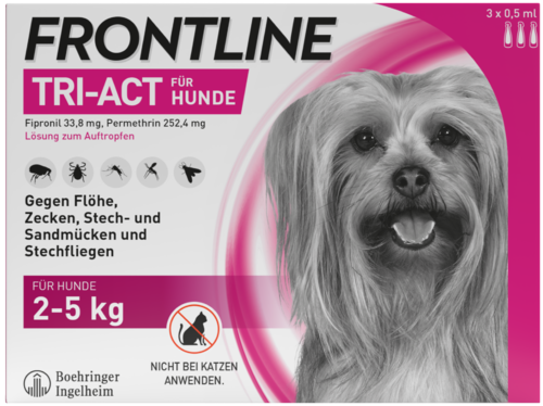 Frontline Tri-Act für Hunde 2-5 kg