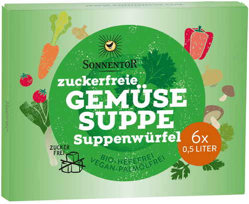 Sonnentor Zuckerfreie Gemüsesuppe Suppenwürfel