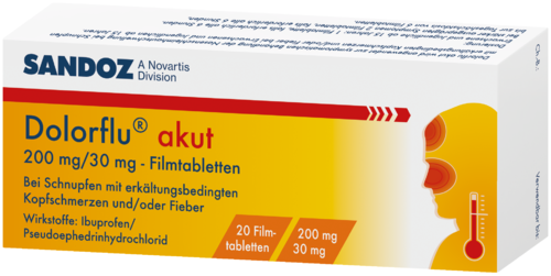 Dolorflu akut 200 mg/30 mg - Filmtabletten