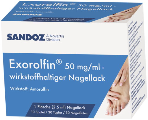 Exorolfin 50 mg/ml - wirkstoffhaltiger Nagellack