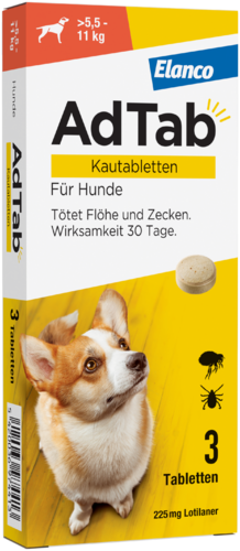 AdTab 225 mg Kautabletten für Hunde (>5,5–11 kg)