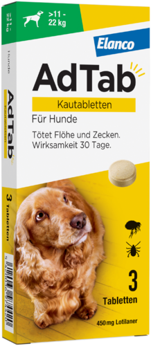 AdTab 450 mg Kautabletten für Hunde (>11–22 kg)