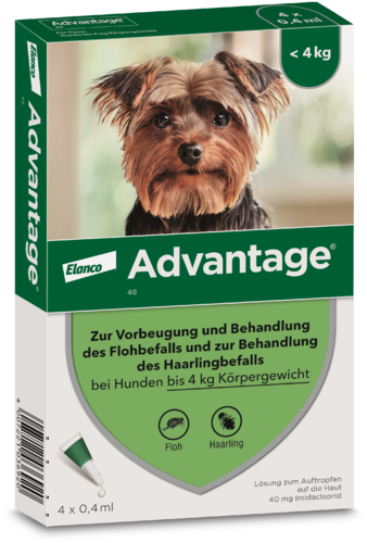 Advantage 40 mg Lösung für Hunde bis 4 kg