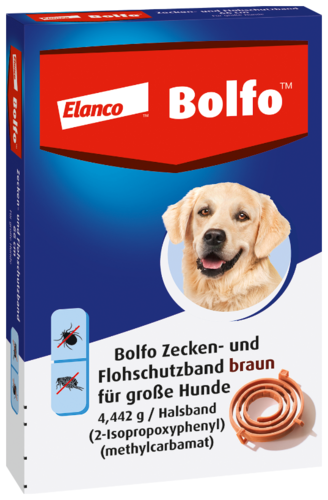 Bolfo Zecken- und Flohschutzband braun für große Hunde