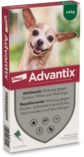 Advantix Spot-on Lösung für Hunde bis 4 kg