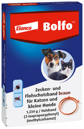 Bolfo Zecken- und Flohschutzband braun für Katzen und kleine Hunde