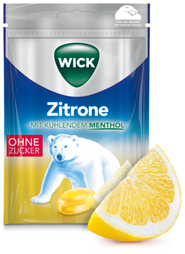 Wick Hustenbonbons Zitrone mit Menthol