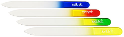 Canal Hartglasfeile farbiger Griff, 14 cm