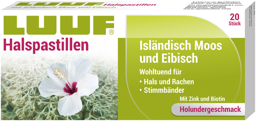 Luuf Halspastillen Isländisch Moos und Eibisch - Holunder