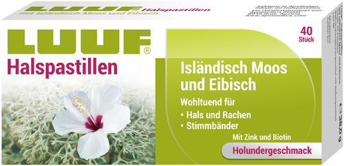 Luuf Halspastillen Isländisch Moos und Eibisch - Holunder