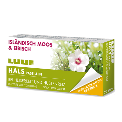 LUUF Halspastillen Isländisch Moos und Eibisch – Honig & Eukalyptus