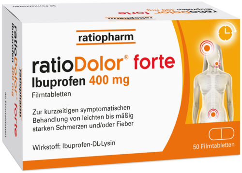 ratioDolor forte Ibuprofen 400 mg Filmtabletten