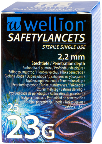 Wellion Sicherheitslanzetten 23G (Safetylancets)