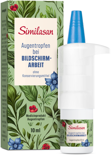 Similasan Augentropfen bei Bildschirmarbeit