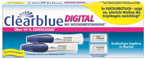 Clearblue Digital Schwangerschaftstest mit Wochenbestimmung - 2 Stück