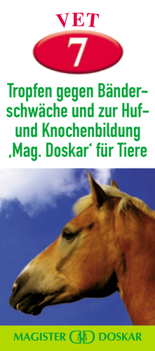 Magister Doskar VET 7 Tropfen gegen Bänderschwäche und zur Huf- und Knochenbildung