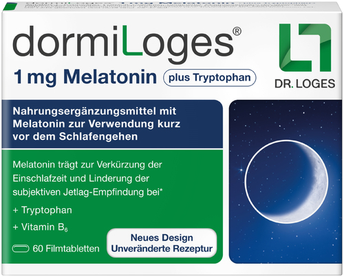 dormiLoges 1 mg Melatonin plus Tryptophan