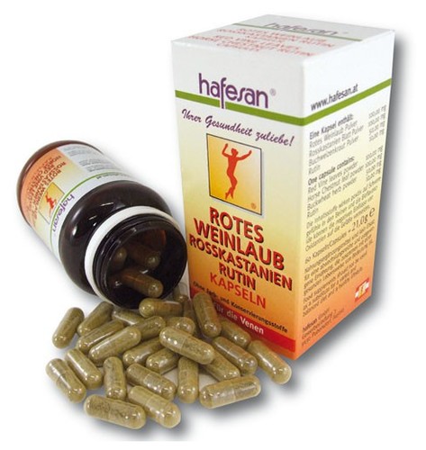 Hafesan Rotes Weinlaub-Rosskastanie-Rutin Kapseln