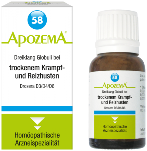 Apozema Nr. 58: Dreiklang Globuli bei trockenem Krampf- und Reizhusten